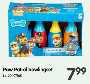 Promotions Paw patrol bowlingset - PAW  PATROL - Valide de 16/06/2021 à 29/06/2021 chez Fun