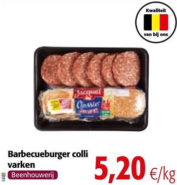 Promotions Barbecueburger colli varken - Produit maison - Colruyt - Valide de 16/06/2021 à 29/06/2021 chez Colruyt