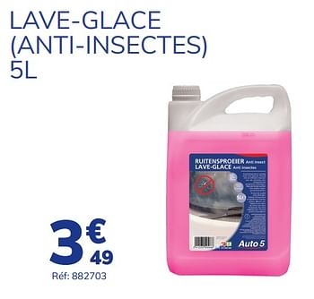 Promotions Lave-glace anti-insectes - Produit maison - Auto 5  - Valide de 16/06/2021 à 17/07/2021 chez Auto 5