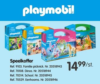 Promoties Speelkoffer familie picknick - Playmobil - Geldig van 16/06/2021 tot 29/06/2021 bij Fun