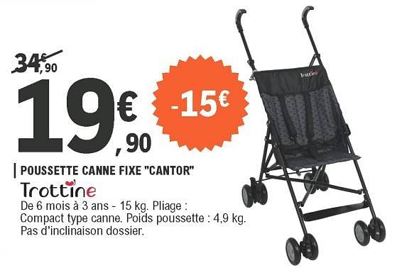 Poussette canne best sale leclerc en ligne