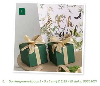 Promoties Donkergroene kubus - Huismerk - Ava - Geldig van 01/07/2021 tot 31/12/2021 bij Ava