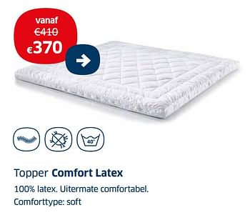 Promoties Topper comfort latex - Huismerk - Sleeplife - Geldig van 01/07/2021 tot 31/07/2021 bij Sleeplife