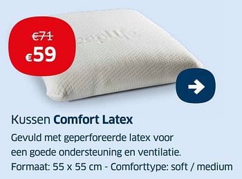 Promoties Kussen comfort latex - Huismerk - Sleeplife - Geldig van 01/07/2021 tot 31/07/2021 bij Sleeplife