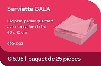 Promotions Serviette gala old pink - Gala - Valide de 01/07/2021 à 31/12/2021 chez Ava