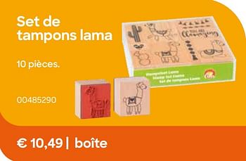 Promotions Set de tampons lama 10 pièces - Produit Maison - Ava - Valide de 01/07/2021 à 31/12/2021 chez Ava