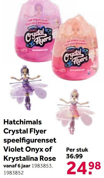 Promotions Hatchimals crystal flyer speelfigurenset violet onyx of krystalina rose - Produit Maison - Intertoys - Valide de 19/06/2021 à 04/07/2021 chez Intertoys