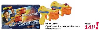 Promoties Nerf laser ops classic ion duopack blasters - Nerf - Geldig van 19/06/2021 tot 04/07/2021 bij Intertoys