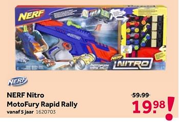 Promoties Nerf nitro motofury rapid rally - Nerf - Geldig van 19/06/2021 tot 04/07/2021 bij Intertoys
