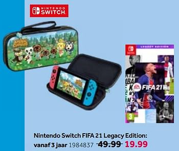 Promoties Nintendo switch fifa 21 legacy edition - Electronic Arts - Geldig van 19/06/2021 tot 04/07/2021 bij Intertoys