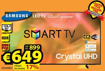 Promoties Samsung led tv ue55au8072 - Samsung - Geldig van 23/06/2021 tot 30/06/2021 bij ElectroStock