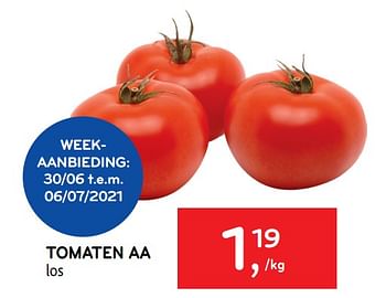 Promoties Tomaten aa - Huismerk - Alvo - Geldig van 30/06/2021 tot 13/07/2021 bij Alvo