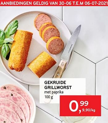 Promoties Gekruide grillworst - Huismerk - Alvo - Geldig van 30/06/2021 tot 13/07/2021 bij Alvo