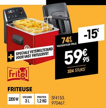 Promoties Fritel friteuse sf4153 - Fritel - Geldig van 01/07/2021 tot 31/07/2021 bij Electro Depot