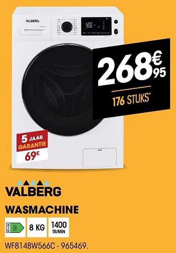 Promoties Valberg wasmachine wf814bw566c - Valberg - Geldig van 01/07/2021 tot 31/07/2021 bij Electro Depot