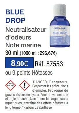 Produit Maison Stanhome Blue drop neutralisateur d odeurs note