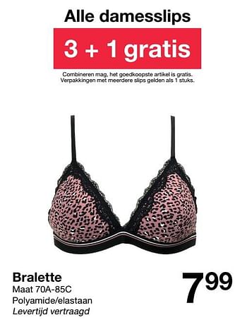 Promoties Bralette - Huismerk - Zeeman  - Geldig van 25/06/2021 tot 09/07/2021 bij Zeeman