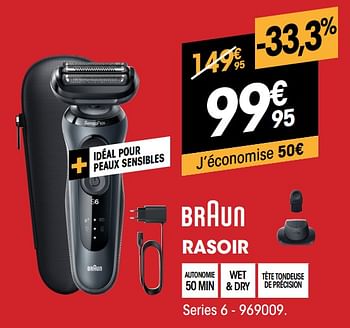 Promotions Braun rasoir Series 6 - Braun - Valide de 01/07/2021 à 31/07/2021 chez Electro Depot