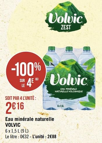 Volvic Eau Minerale Naturelle Volvic En Promotion Chez Geant Casino