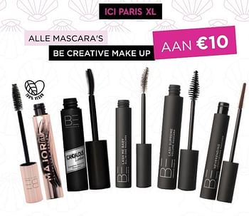 Promoties Alle mascara`s - BE Creative Make Up - Geldig van 01/07/2021 tot 31/07/2021 bij ICI PARIS XL
