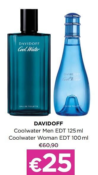 Promoties Davidoff coolwater men edt coolwater woman edt - Davidoff - Geldig van 01/07/2021 tot 31/07/2021 bij ICI PARIS XL