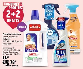 Nettoyant multi-usages javel Mr Propre Ultra Javel eucalyptus 500 ml -  Nettoyants javellisés