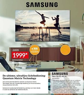 Promoties Samsung neo qled 4k tv qe55qn95a - Samsung - Geldig van 01/07/2021 tot 31/07/2021 bij Selexion