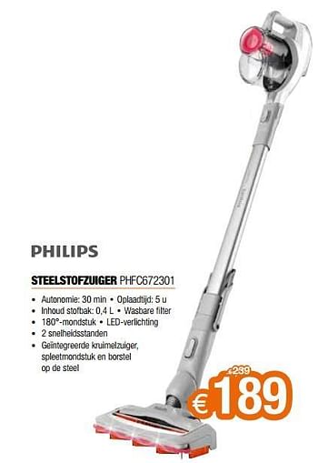 Promoties Philips steelstofzuiger phfc672301 - Philips - Geldig van 01/07/2021 tot 31/07/2021 bij Expert