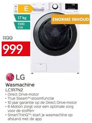 Promoties Lg wasmachine lc1r7n2 - LG - Geldig van 01/07/2021 tot 31/07/2021 bij Selexion