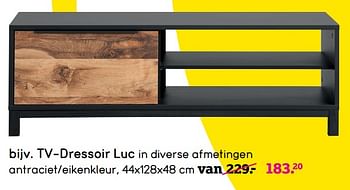 Promoties Tv-dressoir luc - Huismerk - Leen Bakker - Geldig van 01/07/2021 tot 31/07/2021 bij Leen Bakker