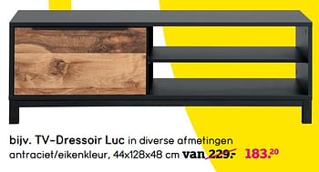 Promotions Tv-dressoir luc - Produit maison - Leen Bakker - Valide de 01/07/2021 à 31/07/2021 chez Leen Bakker