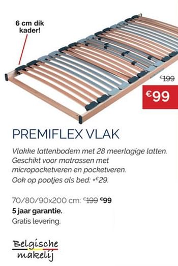 Promoties Premiflex vlak - Huismerk - Sleepworld - Geldig van 01/07/2021 tot 30/07/2021 bij Sleepworld