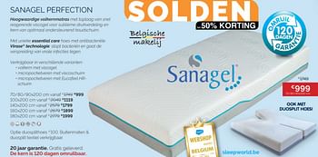 Promoties Sanagel perfection - Sanagel - Geldig van 01/07/2021 tot 30/07/2021 bij Sleepworld