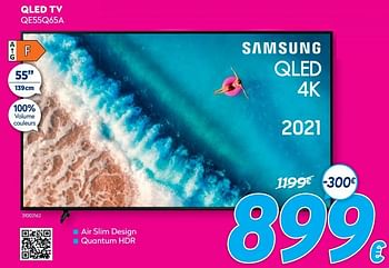 Promotions Samsung qled tv qe55q65a - Samsung - Valide de 30/06/2021 à 31/07/2021 chez Krefel