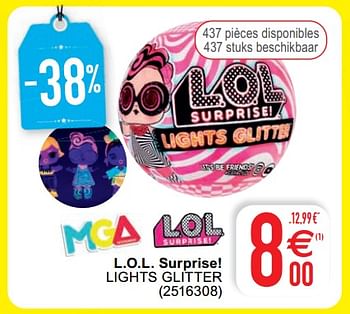 Promoties L.o.l. surprise! lights glitter - LOL Surprise - Geldig van 01/07/2021 tot 31/07/2021 bij Cora