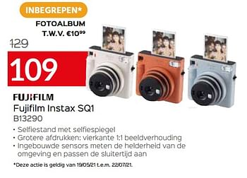 Promoties Fujifilm instax sq1 b13290 - Fujifilm - Geldig van 01/07/2021 tot 31/07/2021 bij Selexion