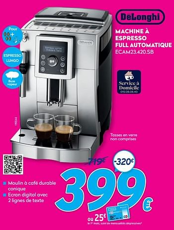Promotions Delonghi machine à espresso full automatique ecam23.420.sb - Delonghi - Valide de 30/06/2021 à 31/07/2021 chez Krefel