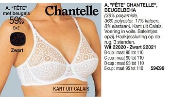 Promoties Fête met beugels - Chantelle - Geldig van 01/07/2021 tot 15/12/2021 bij Damart