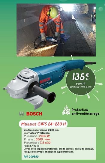 Promotions Bosch meuleuse gws 24-230 h - Bosch - Valide de 01/06/2021 à 09/07/2021 chez Master Pro