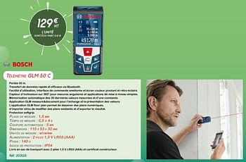 Promoties Bosch télémètre glm 50 c - Bosch - Geldig van 01/06/2021 tot 09/07/2021 bij Master Pro