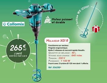 Promoties Collomix malaxeur x01 r - Collomix - Geldig van 01/06/2021 tot 09/07/2021 bij Master Pro