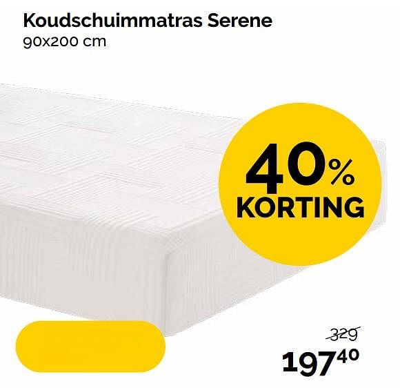 Huismerk Beter Bed Koudschuimmatras serene Promotie bij Beter Bed