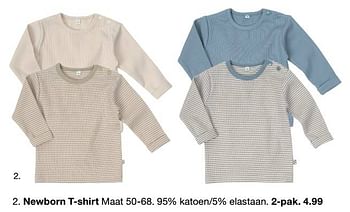 Promoties Newborn t-shirt - Huismerk - Zeeman  - Geldig van 10/07/2021 tot 16/07/2021 bij Zeeman