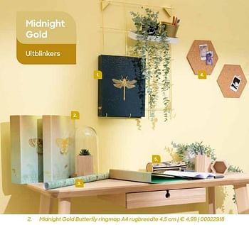 Promoties Midnight gold butterfly ringmap a4 rugbreedte - Midnight Gold - Geldig van 20/07/2021 tot 17/10/2021 bij Ava
