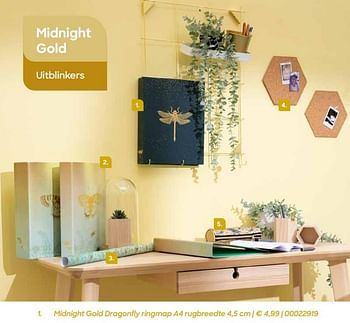 Promoties Midnight gold dragonfly ringmap a4 rugbreedte - Midnight Gold - Geldig van 20/07/2021 tot 17/10/2021 bij Ava
