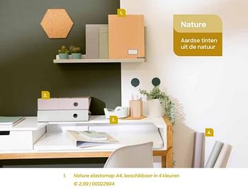 Promotions Nature elastomap a4, beschikbaar in 4 kleuren - Nature - Valide de 20/07/2021 à 17/10/2021 chez Ava