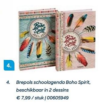 Promoties Brepols schoolagenda boho spirit, beschikbaar in 2 dessins - Brepols - Geldig van 20/07/2021 tot 17/10/2021 bij Ava