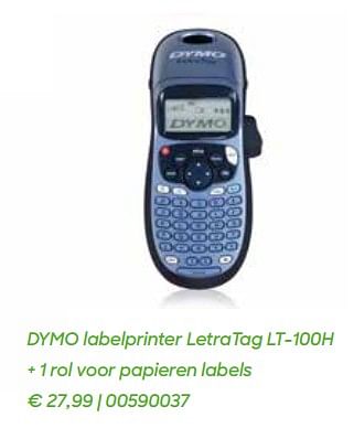 Promotions Dymo labelprinter letratag lt-100h - Dymo - Valide de 20/07/2021 à 17/10/2021 chez Ava