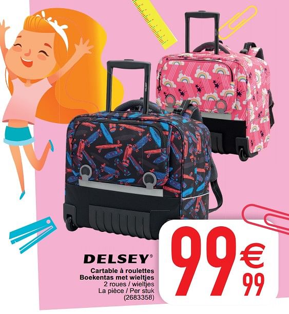 Delsey boekentas discount