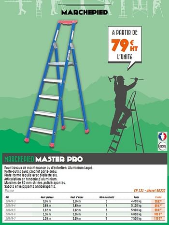 Promotions Marchepied master pro - Tubesca - Valide de 01/06/2021 à 30/10/2021 chez Master Pro
